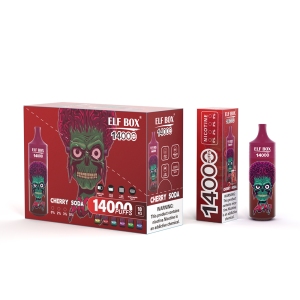 Visokokakovostna e-cigareta ELF BOX RGB14000 za enkratno uporabo z okusom češnjeve sode in brezcarinsko dostavo v Evropi_0000
