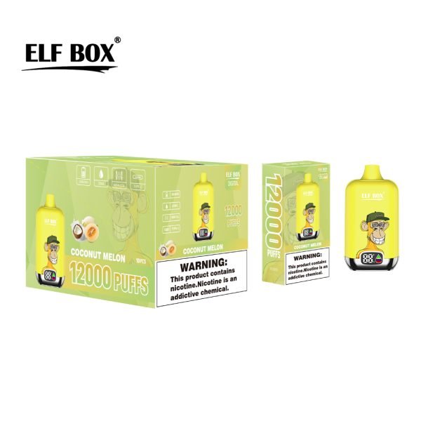 ELF BOX Digital Elektrische Zigarette 12000 Mund Coconut Melon Geschmack_Coconut Melon 椰汁甜瓜