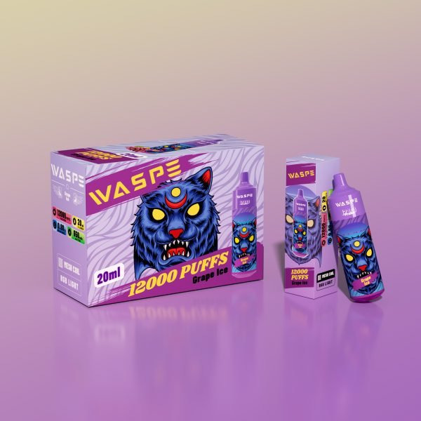 12000 Züge Grape Ice Geschmack mit WASPE Vape Factory Direct Angebot_Grape Ice