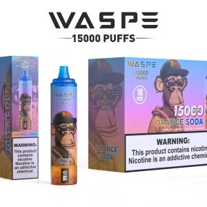 Prazer duradouro do sabor de refrigerante de laranja WASPE 12000 PUFFS Vape com display LCD_Orange Soda