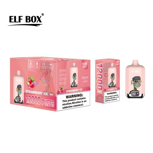 Strawberry Ice Hochwertige elektronische Zigarette im Großhandel ELF BOX Digital 12000
