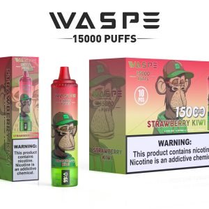 Premium-Einweg-E-Zigarette WASPE 15000 Puffs mit Strawberry Kiwi Geschmack_Strawberry Kiwi