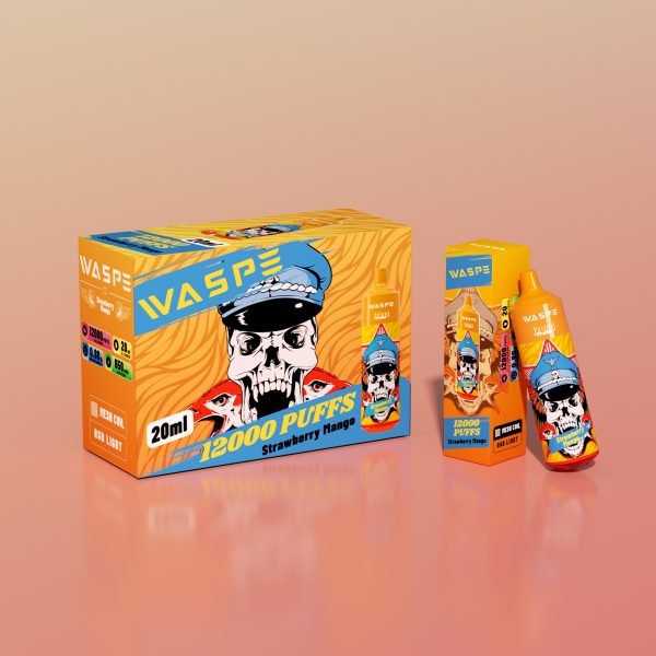 Hochwertige WASPE Vape mit 12000 Puffs und unwiderstehlichem Strawberry Mango Geschmack_Strawberry Mango