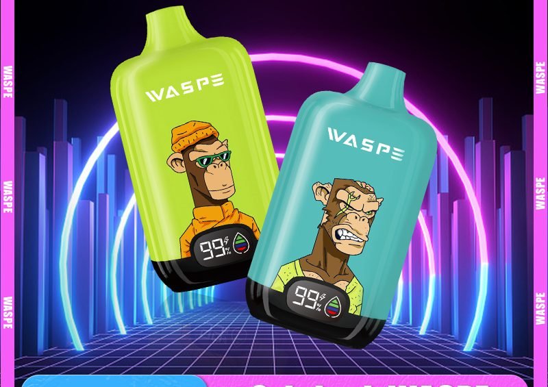 WASPE 12000 Jednorazová elektronická cigareta PUFFS Digital Box vychutnajte si sladkú kombináciu vodného melónu, Mango a broskyne bez cla v celej Európe_box main 2