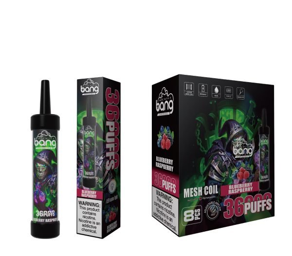Erleben Sie Luxus pur mit der Bang 36000 Puffs Mesh Coil Einweg E-Zigarette Blueberry Raspberry – Duty-free und exklusive Preise sichern_Blueberry Raspberry