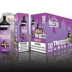 Bang TN12000 Puffs Su primera opción entre los cigarrillos electrónicos desechables: los más vendidos en todo el mundo y con el delicioso Grape Ice_Grape Ice