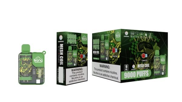 Bang 9000 Puffs Box Einweg E-Zigarette Lush Ice – Entfesseln Sie den Geschmack der Erfrischung die Sie bei jedem Zug begeistert_Lush Ice