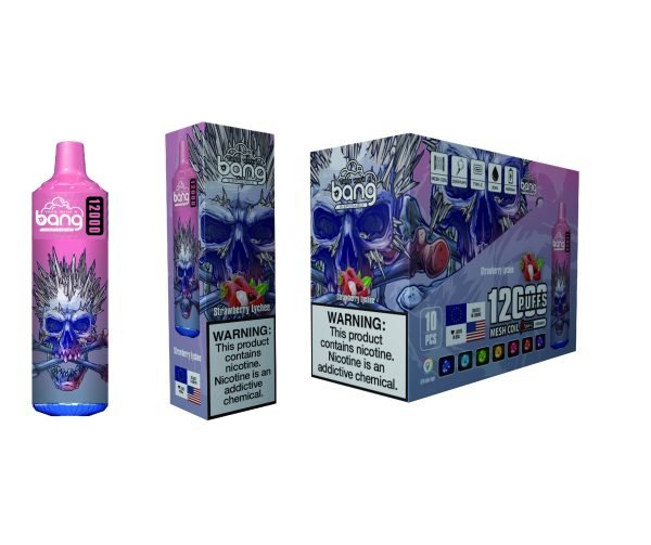 Original ab Werk Bang Box 12000 Puffs Einweg E-Zigarette Strawberry Lychee - Duty-free geliefert für ein himmlisches Geschmackserlebnis mit jedem Zug_Strawberry Lychee