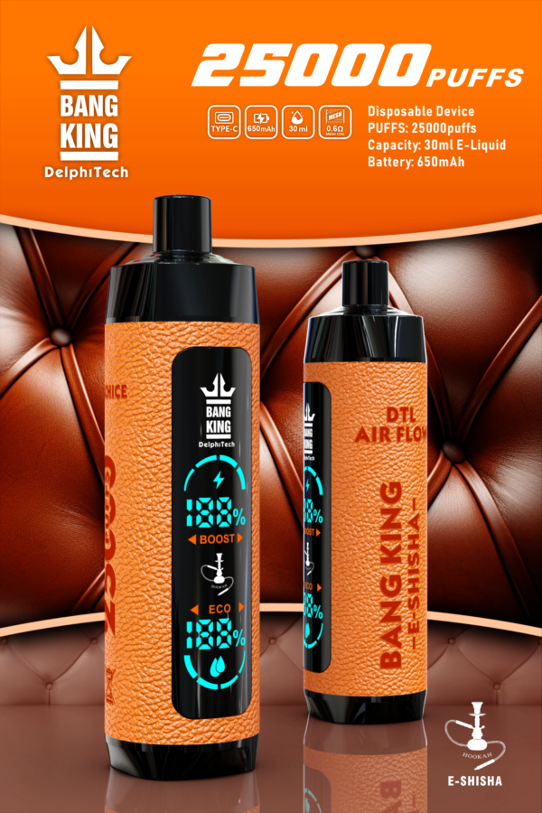Bang King 25000 Puffs Large Screen B25 Einweg Vape Tiger Blood Ihr ultimativer Begleiter für langanhaltenden Genuss jetzt exklusiv erhältlich (复制)_2