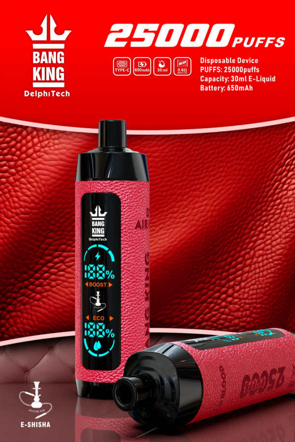 Bang King 25000 Puffs Large Screen B25 Einweg Vape Tiger Blood Ihr ultimativer Begleiter für langanhaltenden Genuss jetzt exklusiv erhältlich (复制)_3