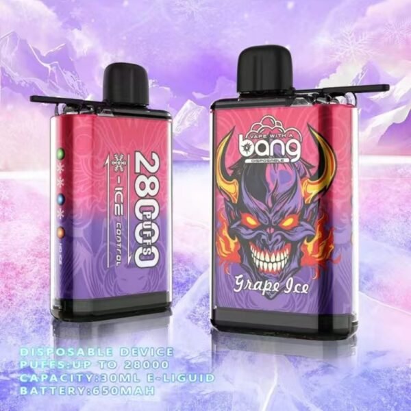 Bang King 25000 Puffs Large Screen B25 Einweg E-Zigarette Grape Ice Fruchtiger Genuss mit jeder Inhalation direkt ab Werk duty-free (复制)_Grape Ice