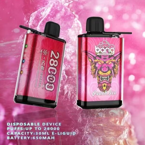 Bang King 25000 Puffs Large Screen B25 Einweg E-Zigarette Grape Ice Fruchtiger Genuss mit jeder Inhalation direkt ab Werk duty-free (复制)_Peach Ice