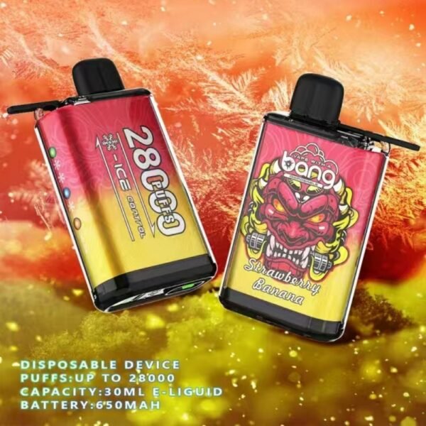 Bang King 25000 Puffs Large Screen B25 Einweg E-Zigarette Grape Ice Fruchtiger Genuss mit jeder Inhalation direkt ab Werk duty-free (复制)_Strawberry Banana